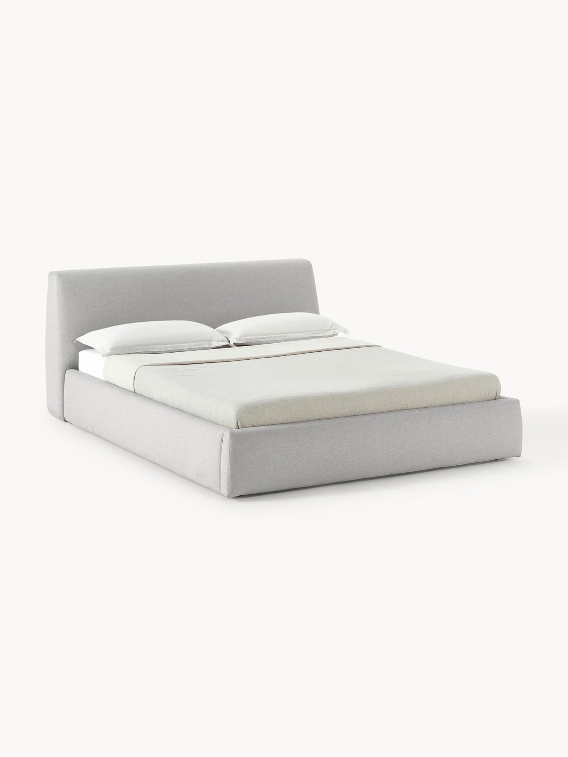 Cloud Upholstered Bed — Pearl Grey
