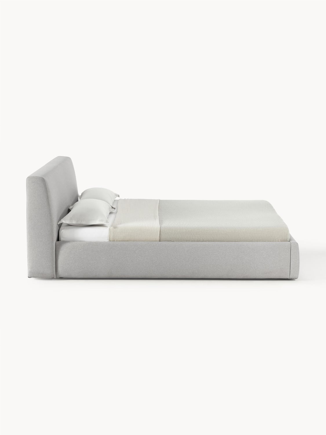 Cloud Upholstered Bed — Pearl Grey