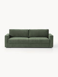 Tasha Velvet-Sofa Bed (3-seater) with Storage — Green