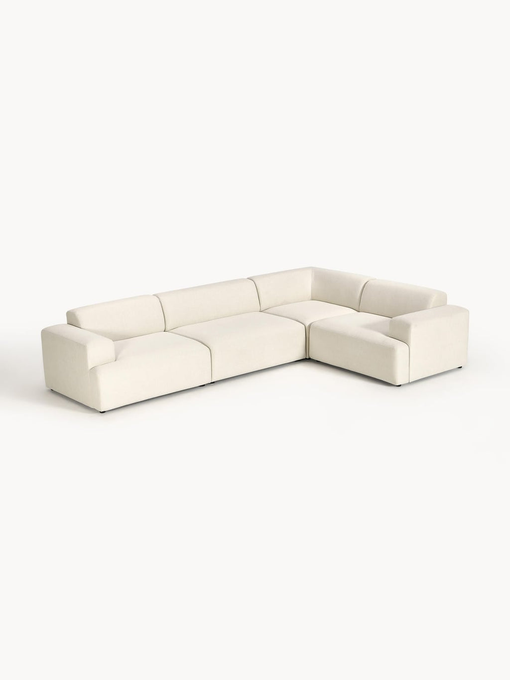 Melva Large Corner Sofa (4-seater) — Ivory