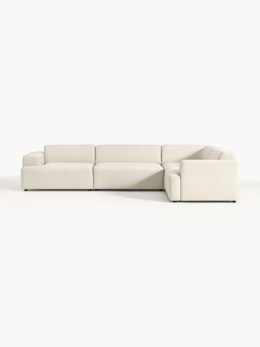 Melva Large Corner Sofa (4-seater) — Ivory