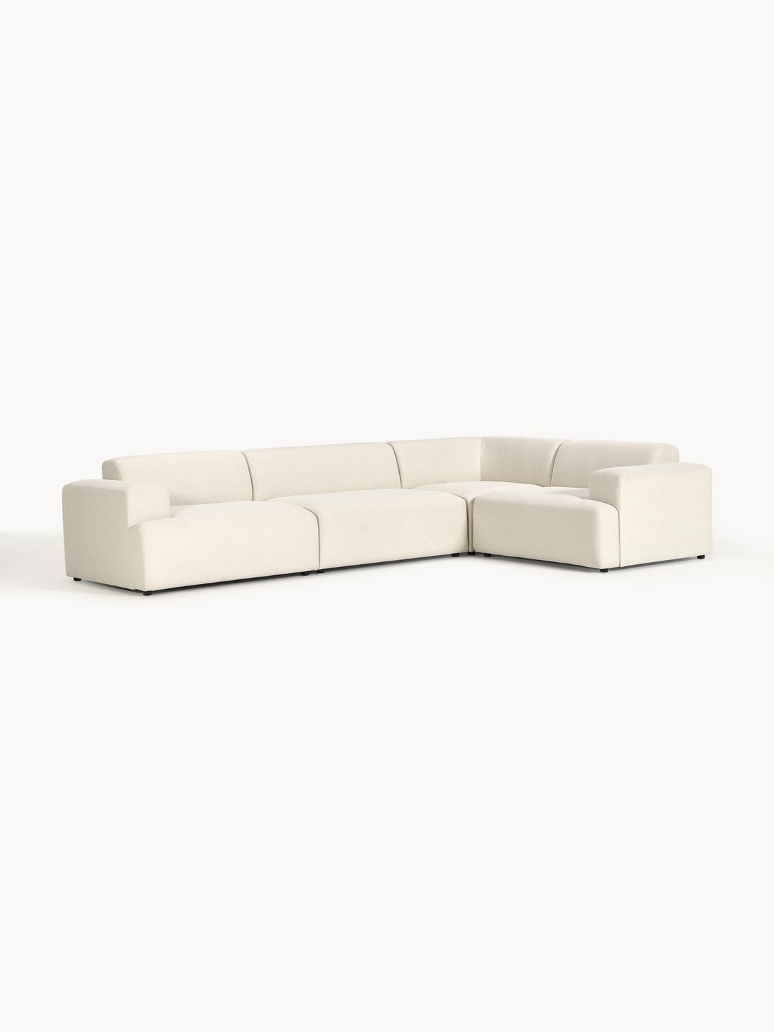 Melva Large Corner Sofa (4-seater) — Ivory