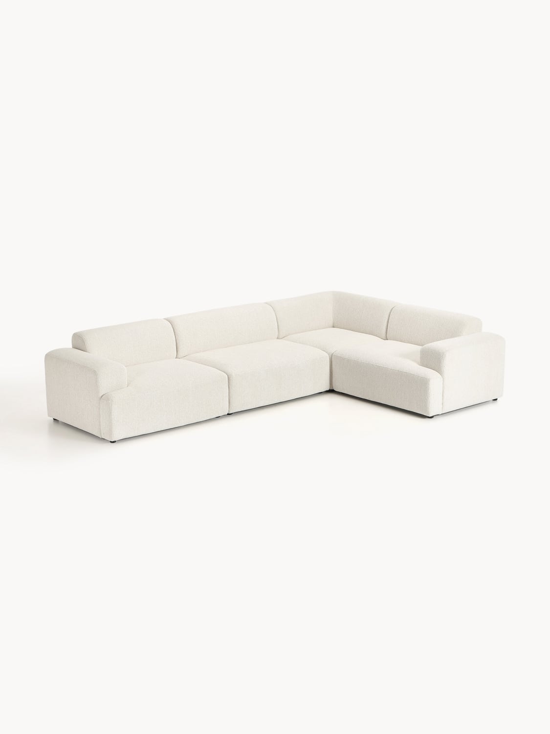 Melva Large Corner Sofa (4-seater) — Cream