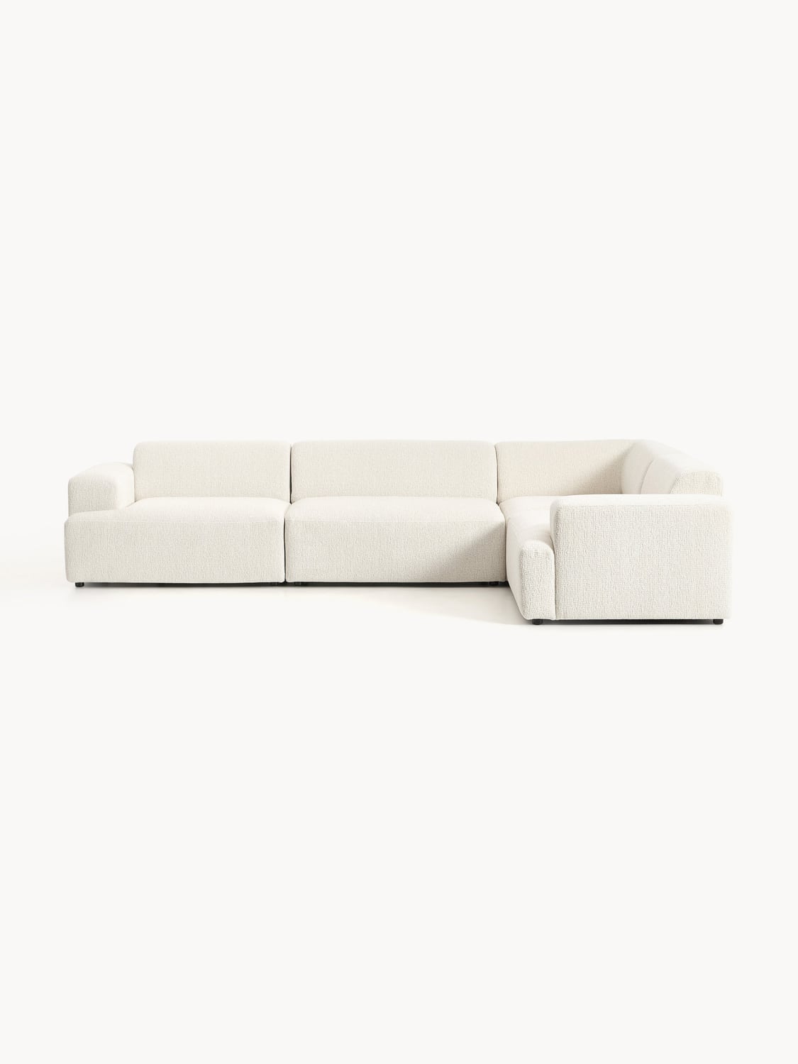 Melva Large Corner Sofa (4-seater) — Cream