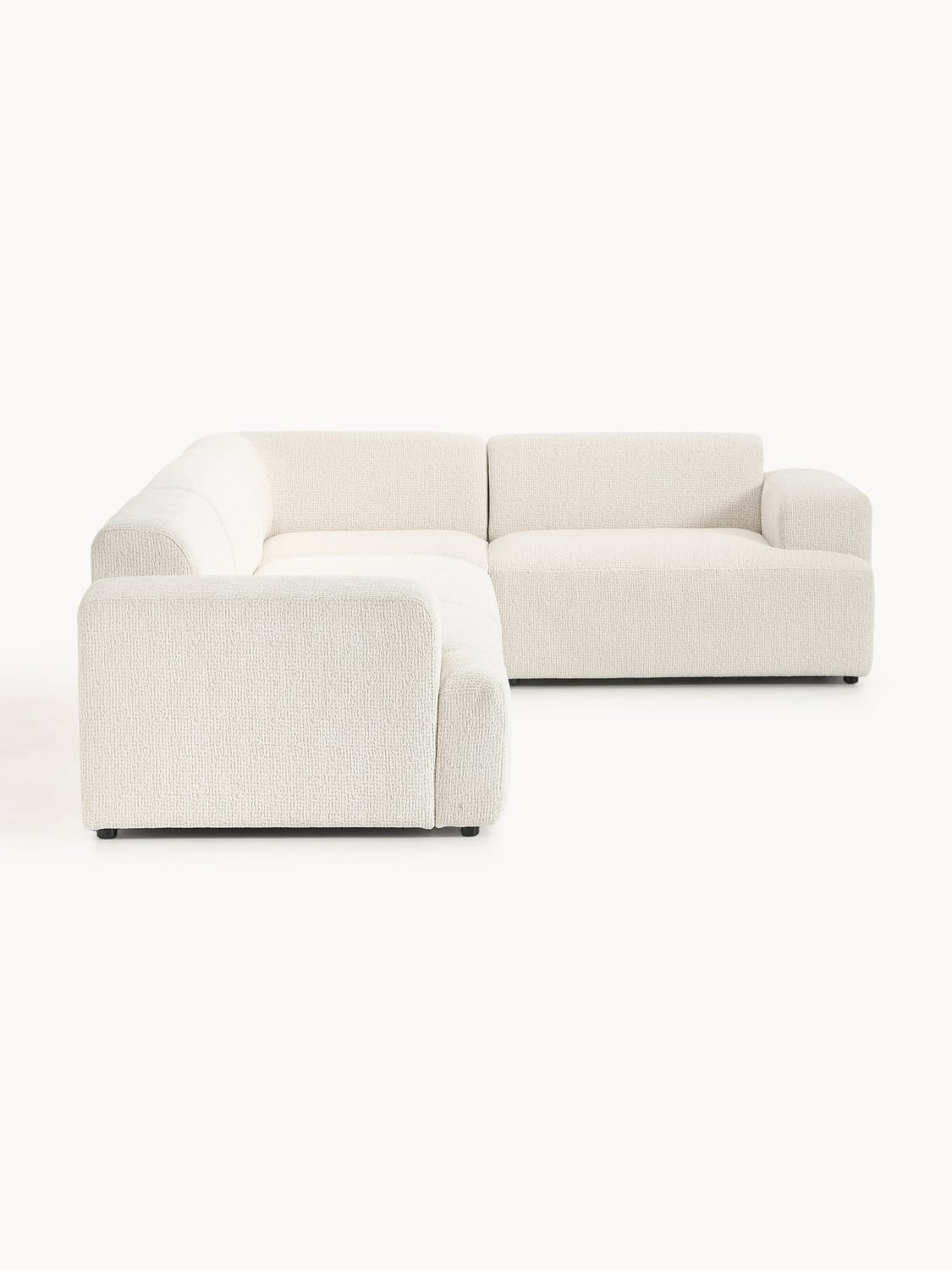 Melva Large Corner Sofa (4-seater) — Cream