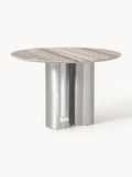 Noam Round Dining Table with Marble Table Top, Ø 120 cm — Lilac