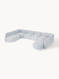 Wolke Modular Bouclé XL Sofa — Pearl Grey