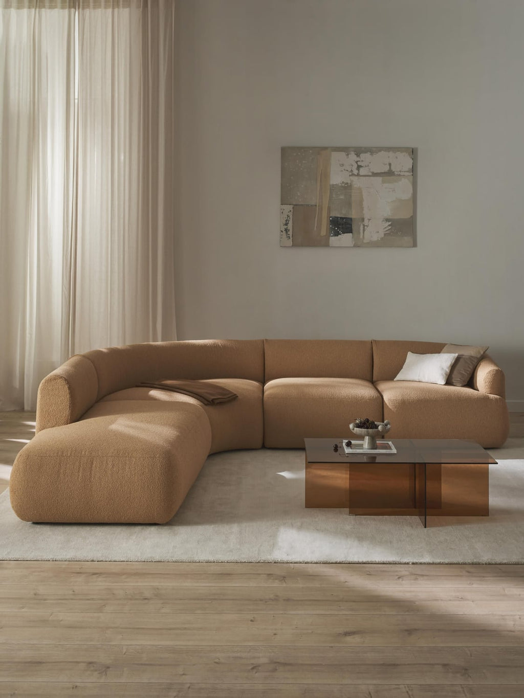 Sofia Modular Bouclé Corner Sofa (4-seater) — Dune