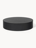 Dan Round XL Wood-Coffee Table — Anthracite