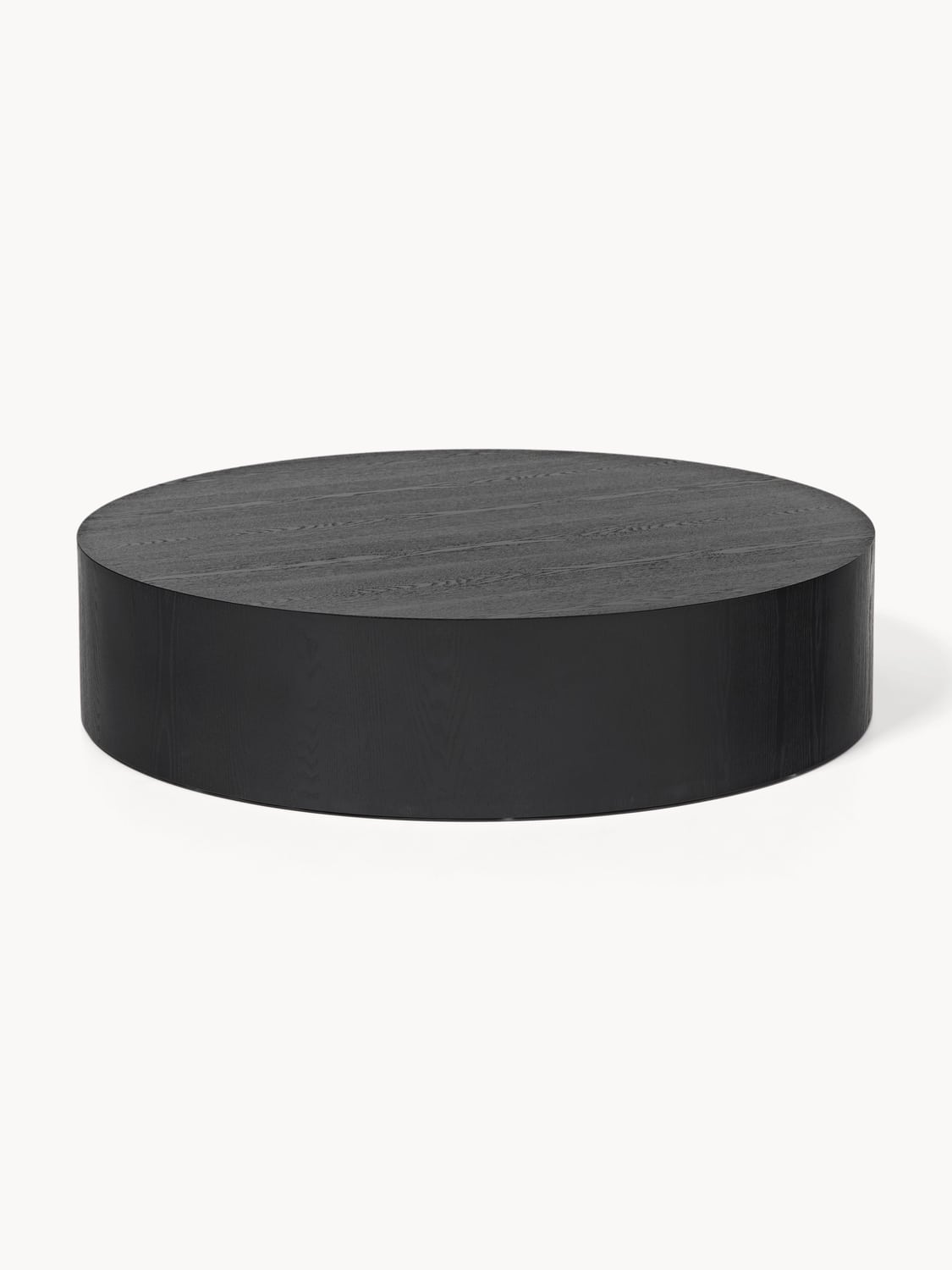 Dan Round XL Wood-Coffee Table — Anthracite
