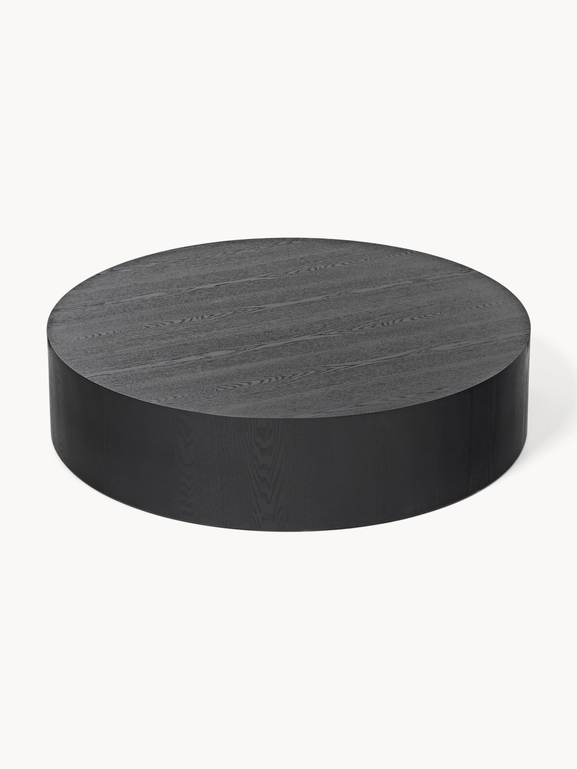 Dan Round XL Wood-Coffee Table — Anthracite