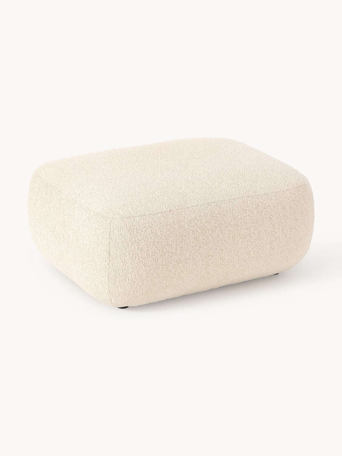 Sofia Bouclé Ottoman — Off-White