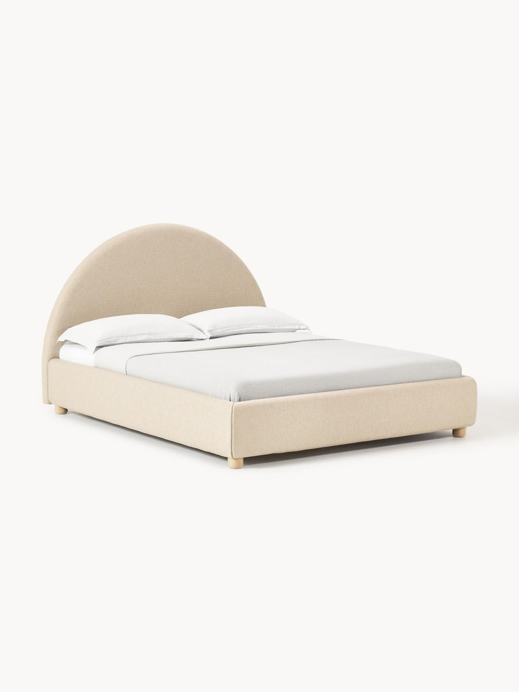 Ebba Upholstered Bed with Storage — Blush