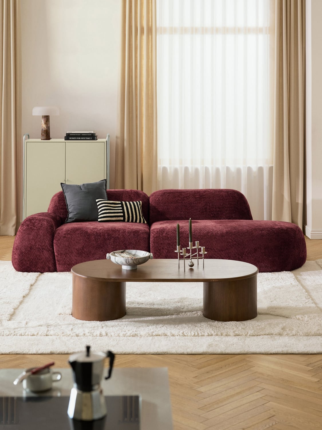 Wolke Teddy Bouclé-Chaise — Chocolate