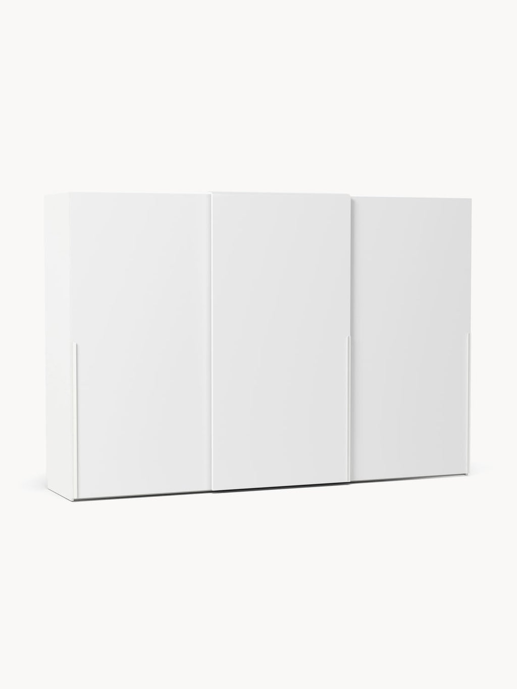 Leon Modular Sliding-Door Wardrobe, 300 cm Width, in various sizes — Off-White