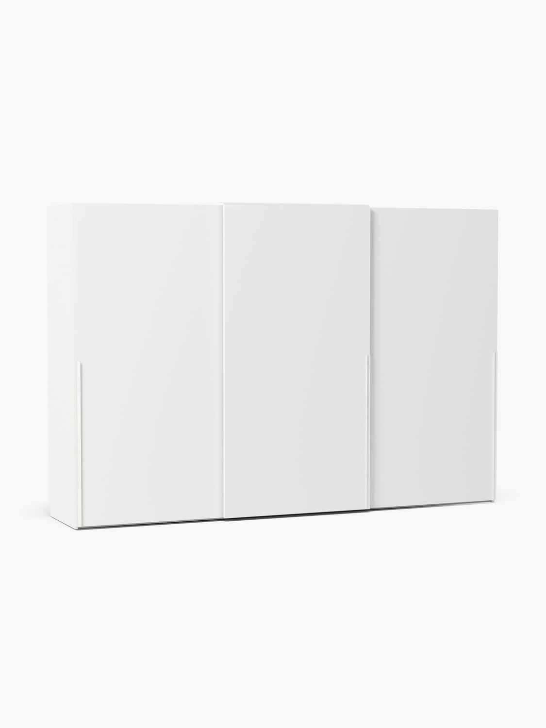 Leon Modular Sliding-Door Wardrobe, 300 cm Width, in various sizes — Off-White