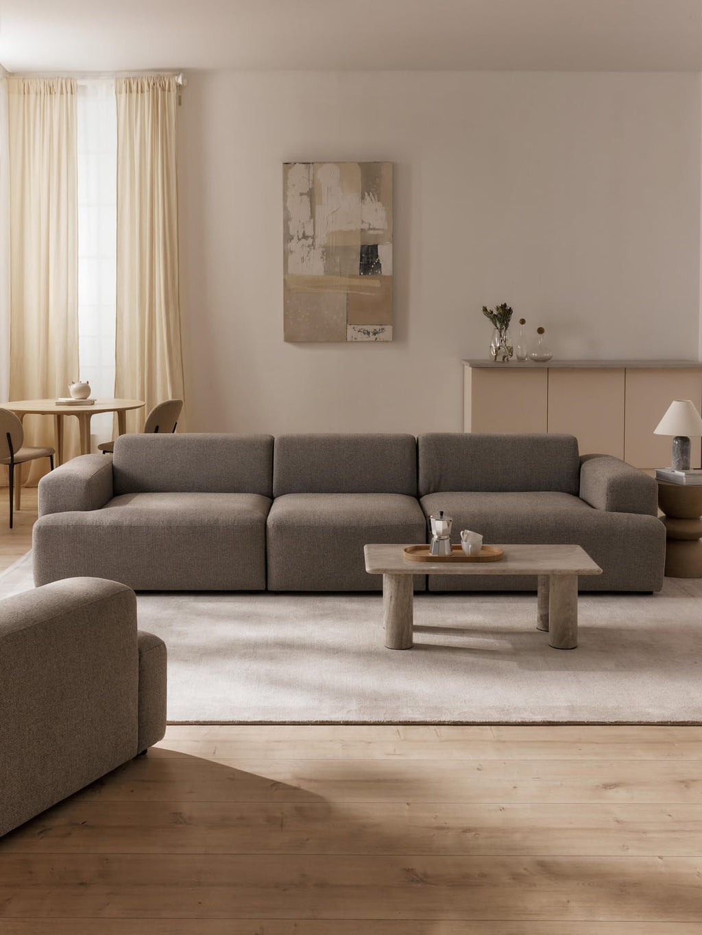 Melva Sofa (4-seater) — Mushroom