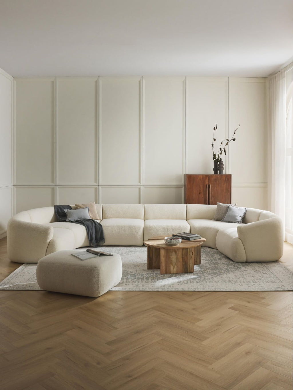 Sofia Modular Teddy-XL Sofa — Off-White