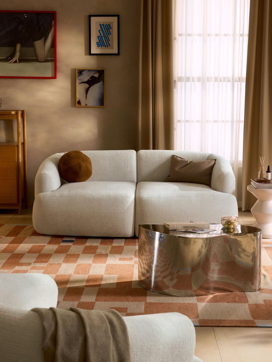 Sofia Modular Sofa (2-seater) — Light Grey