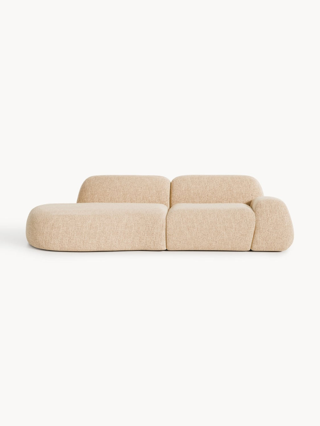 Wolke Modular Bouclé-Chaise (3-seater) — Beige