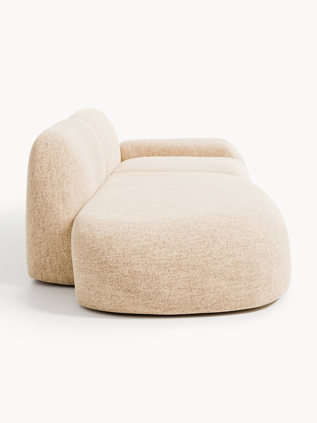 Wolke Modular Bouclé-Chaise (3-seater) — Beige
