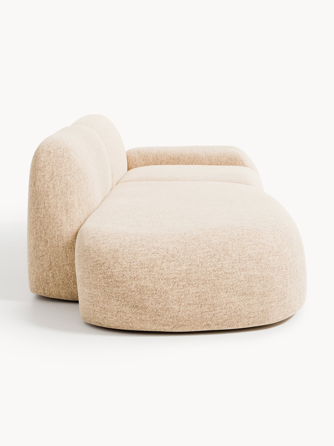 Wolke Modular Bouclé-Chaise (3-seater) — Beige