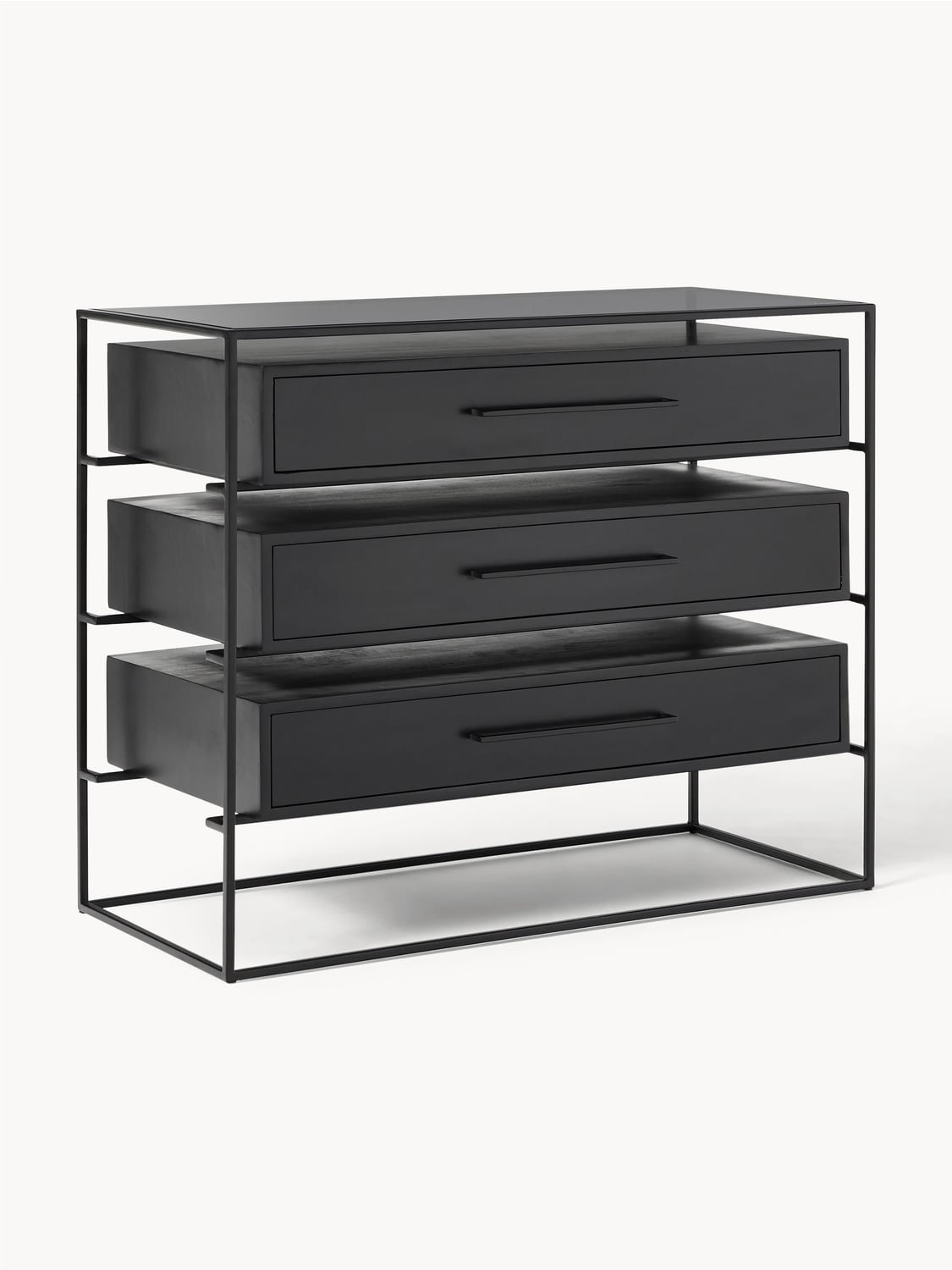 Lyle Chest of Drawers in Mango Wood — Anthracite