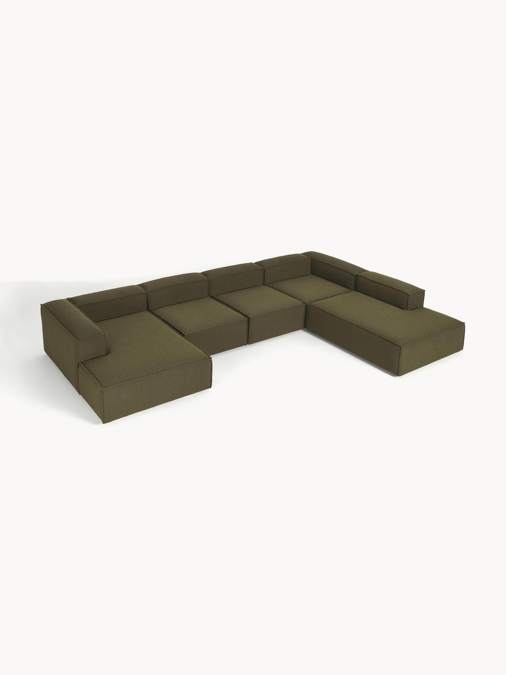 Lennon Modular XL Sofa in Bouclé — Green