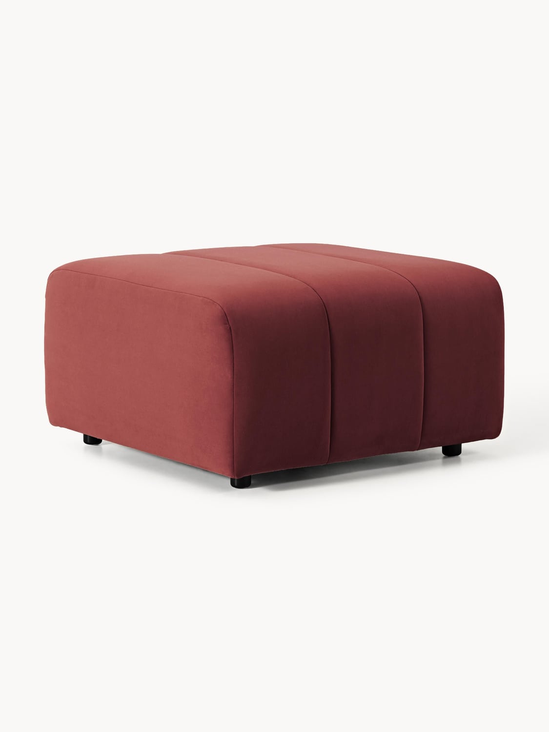 Lena Velvet-Sofa Ottoman — Brown
