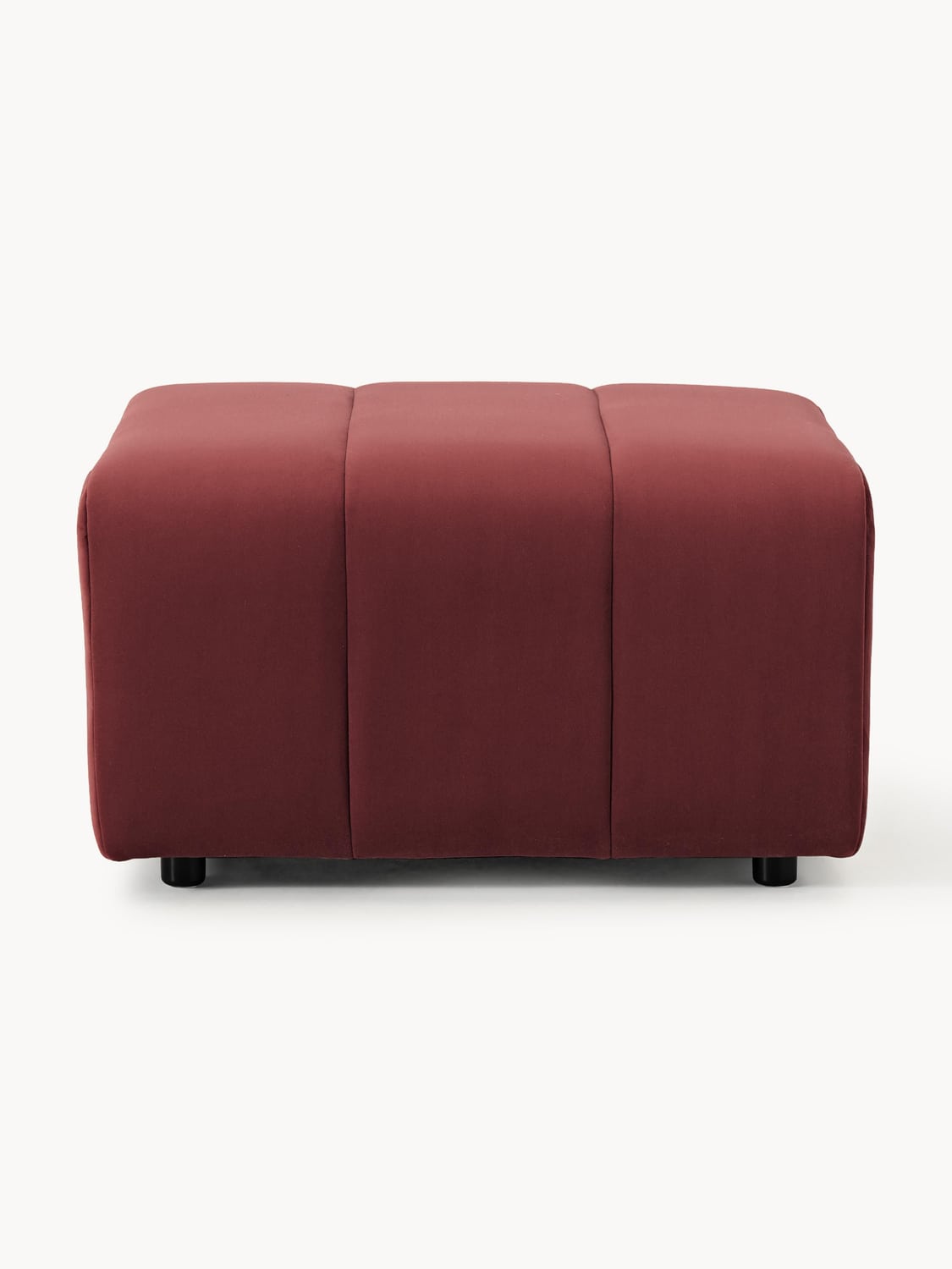 Lena Velvet-Sofa Ottoman — Brown