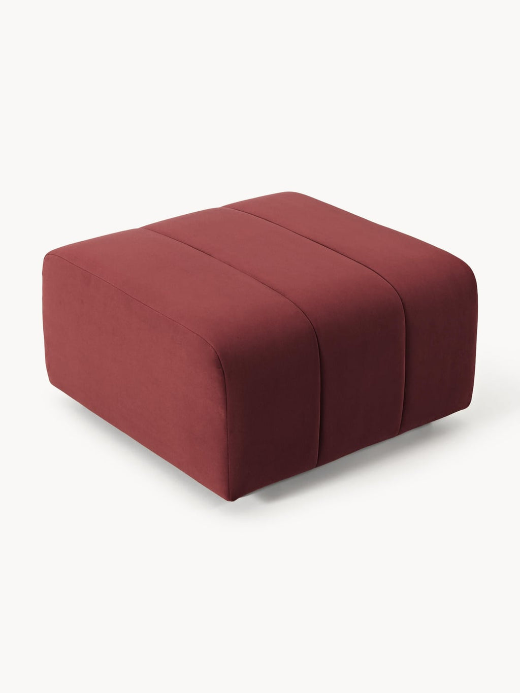 Lena Velvet-Sofa Ottoman — Brown
