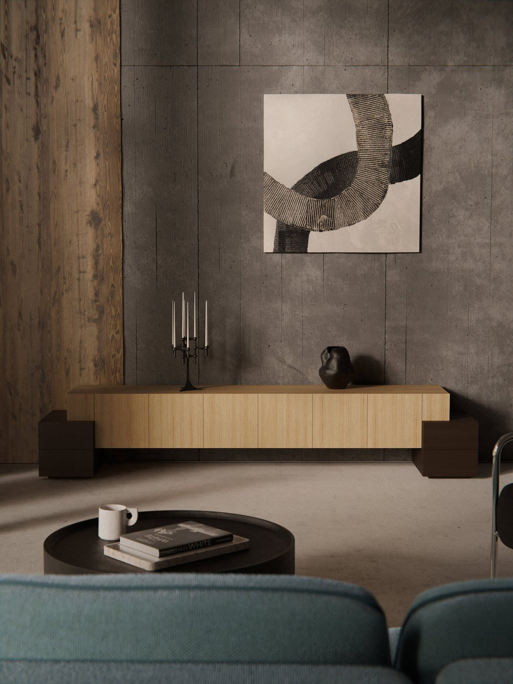 Pino TV-Lowboard in Wood — Sand