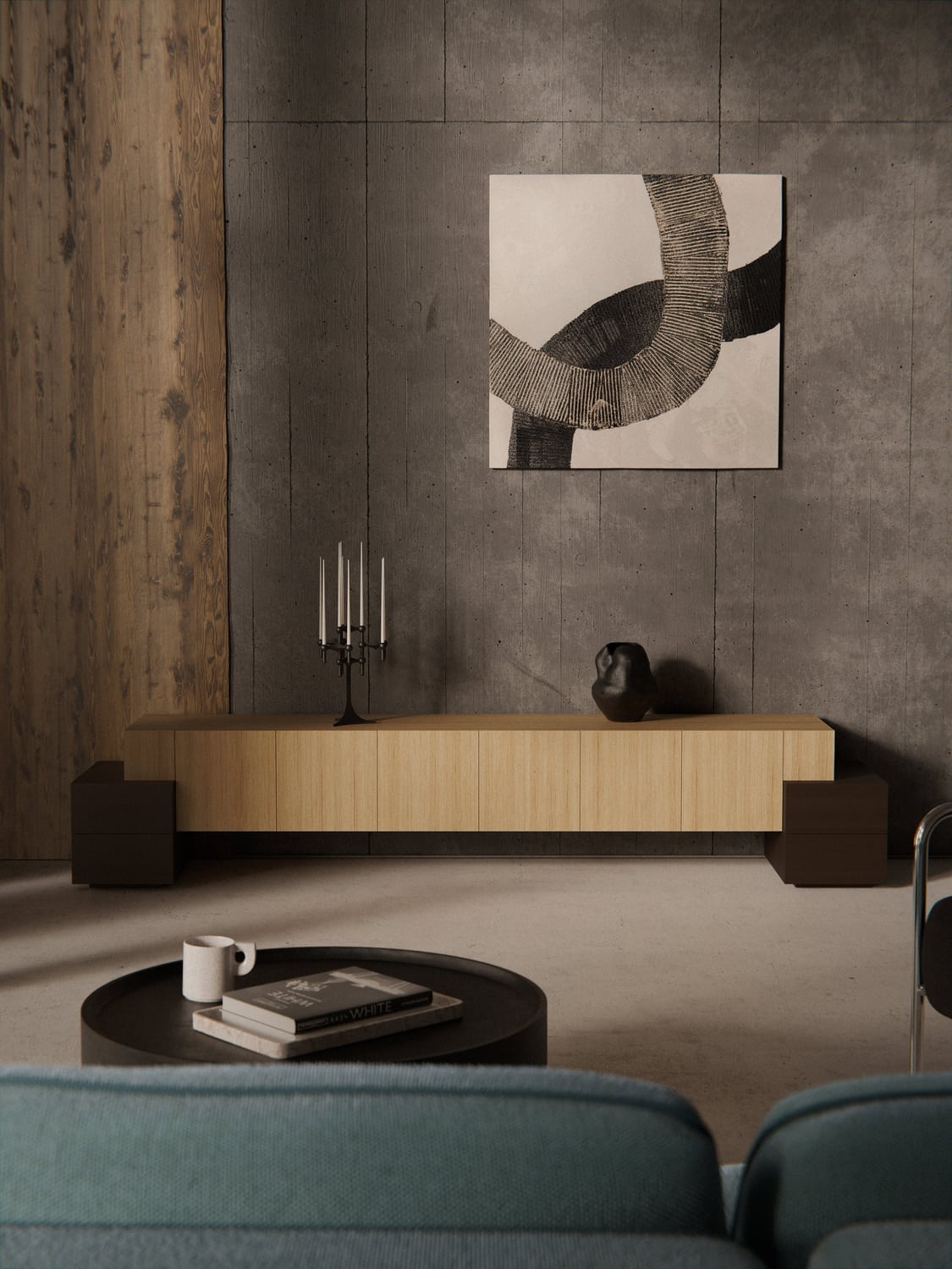 Pino TV-Lowboard in Wood — Sand
