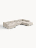 Lennon Modular XL Sofa in Linen Blend — Light Grey