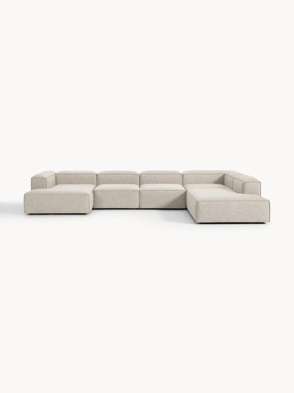 Lennon Modular XL Sofa in Linen Blend — Light Grey