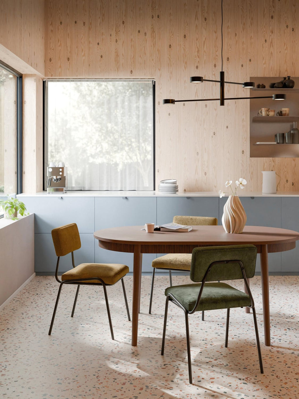 Calary Extendable Dining Table, in various sizes — Warm Grey