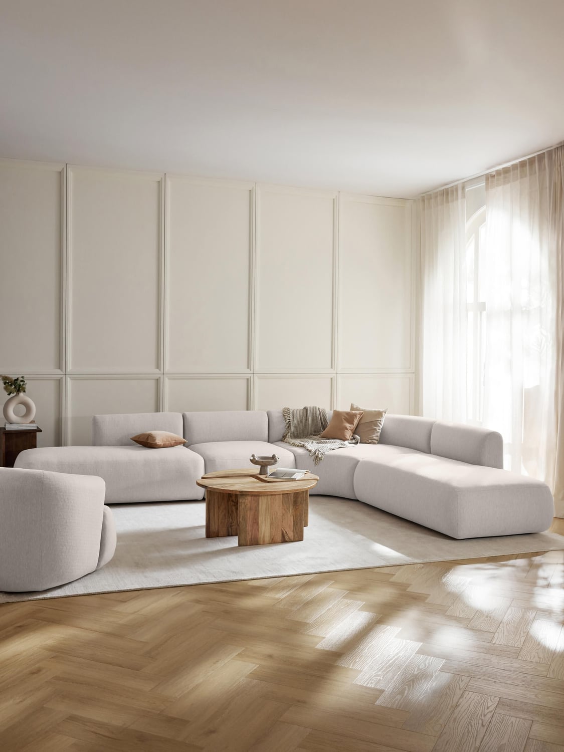 Sofia Modular Corner Sofa (4-seater) — Off-White