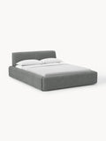 Melva Upholstered Bed — Grey