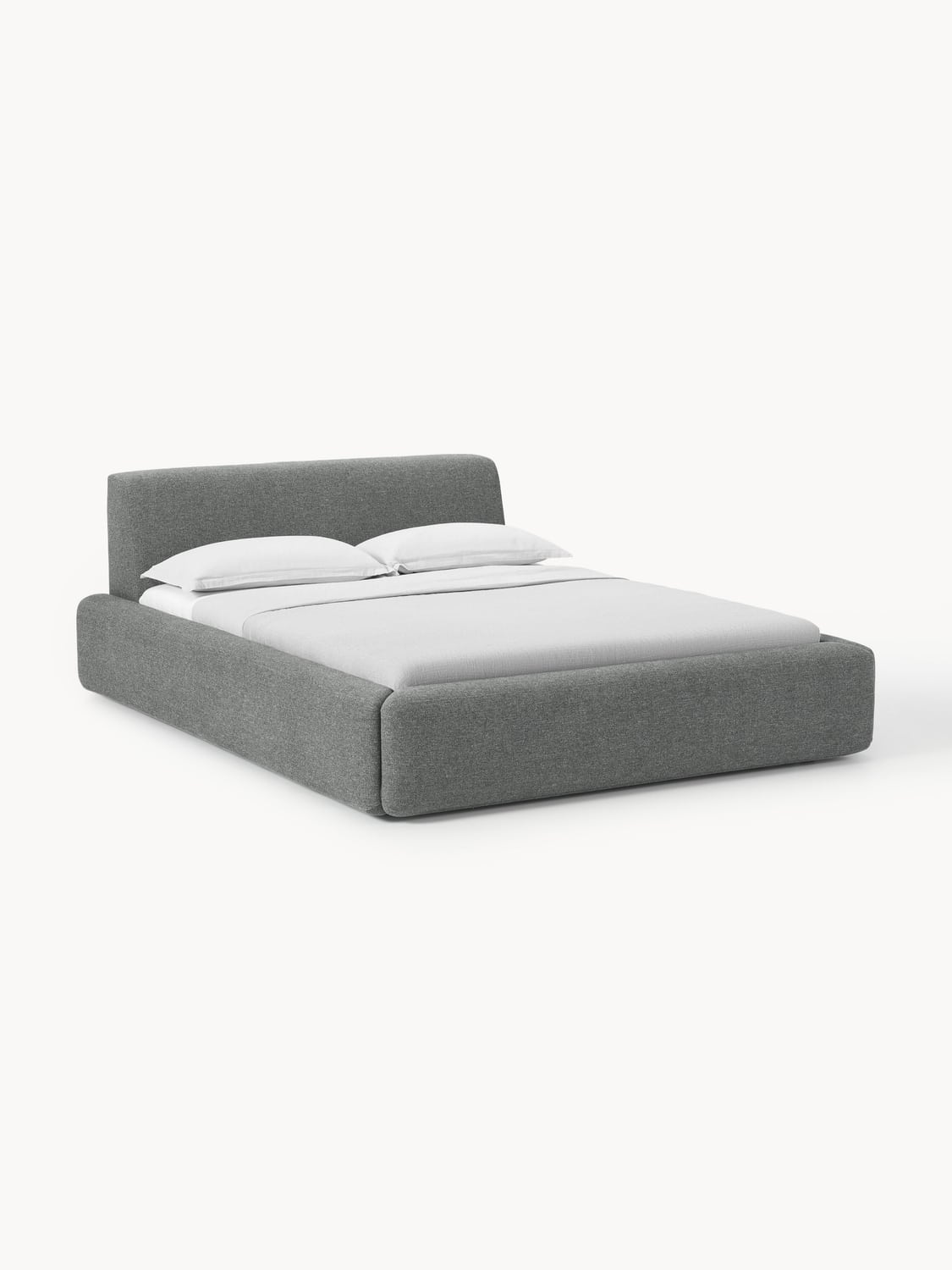 Melva Upholstered Bed — Grey