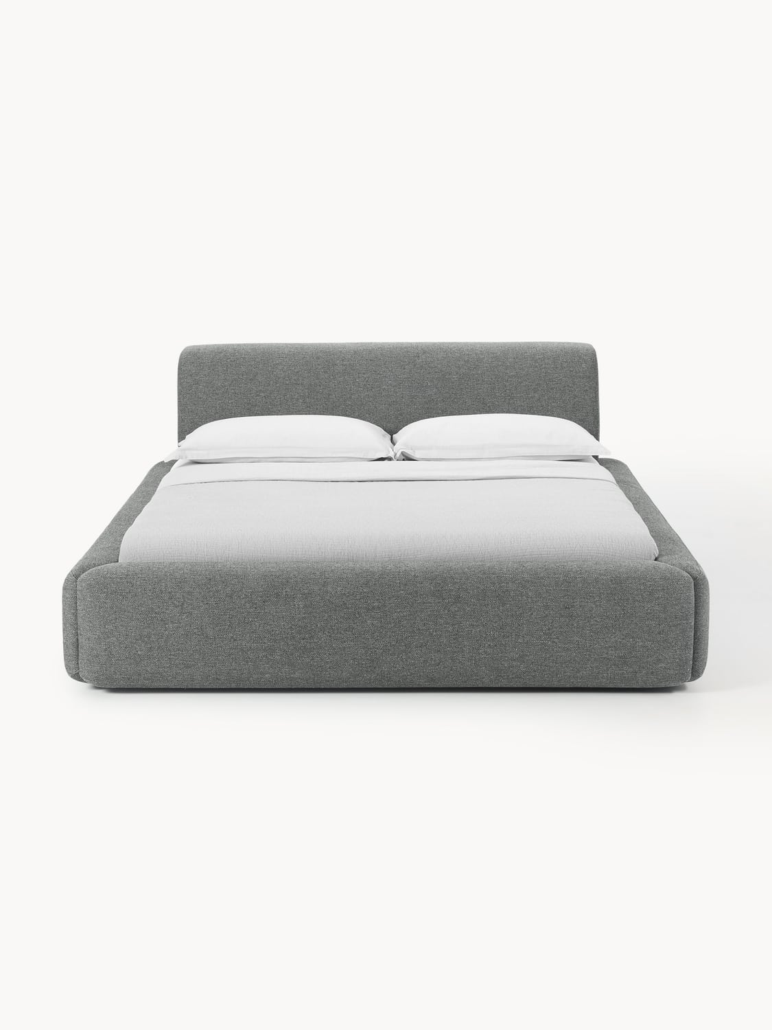 Melva Upholstered Bed — Grey