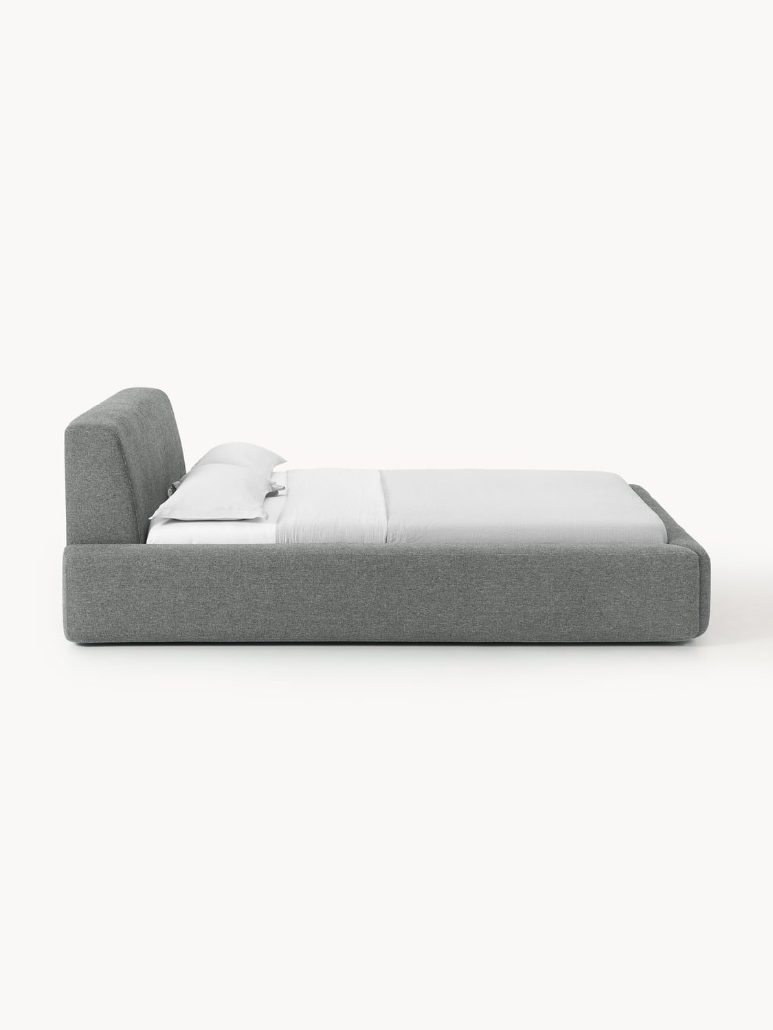 Melva Upholstered Bed — Grey