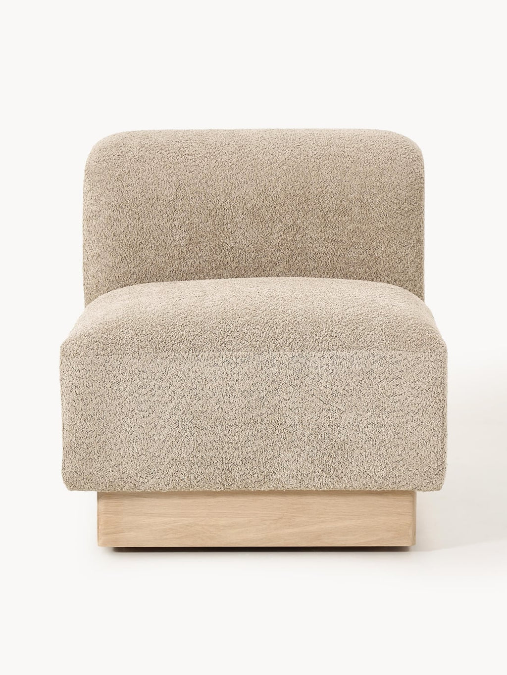 Natalie Middle Module in Teddy Bouclé — Sand