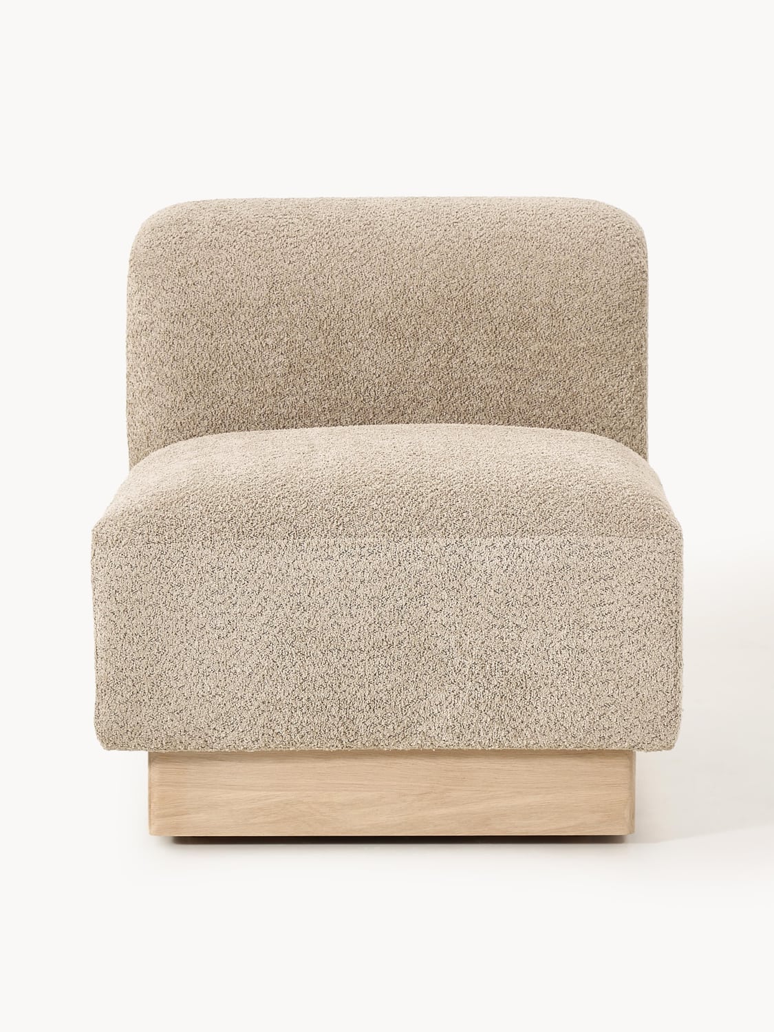 Natalie Middle Module in Teddy Bouclé — Sand