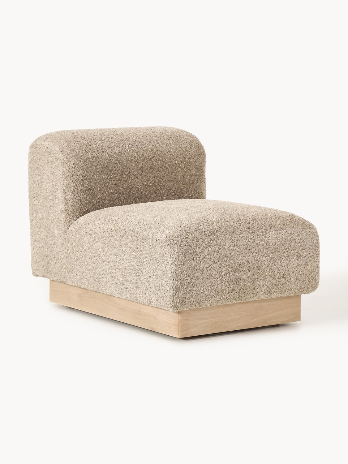 Natalie Middle Module in Teddy Bouclé — Sand