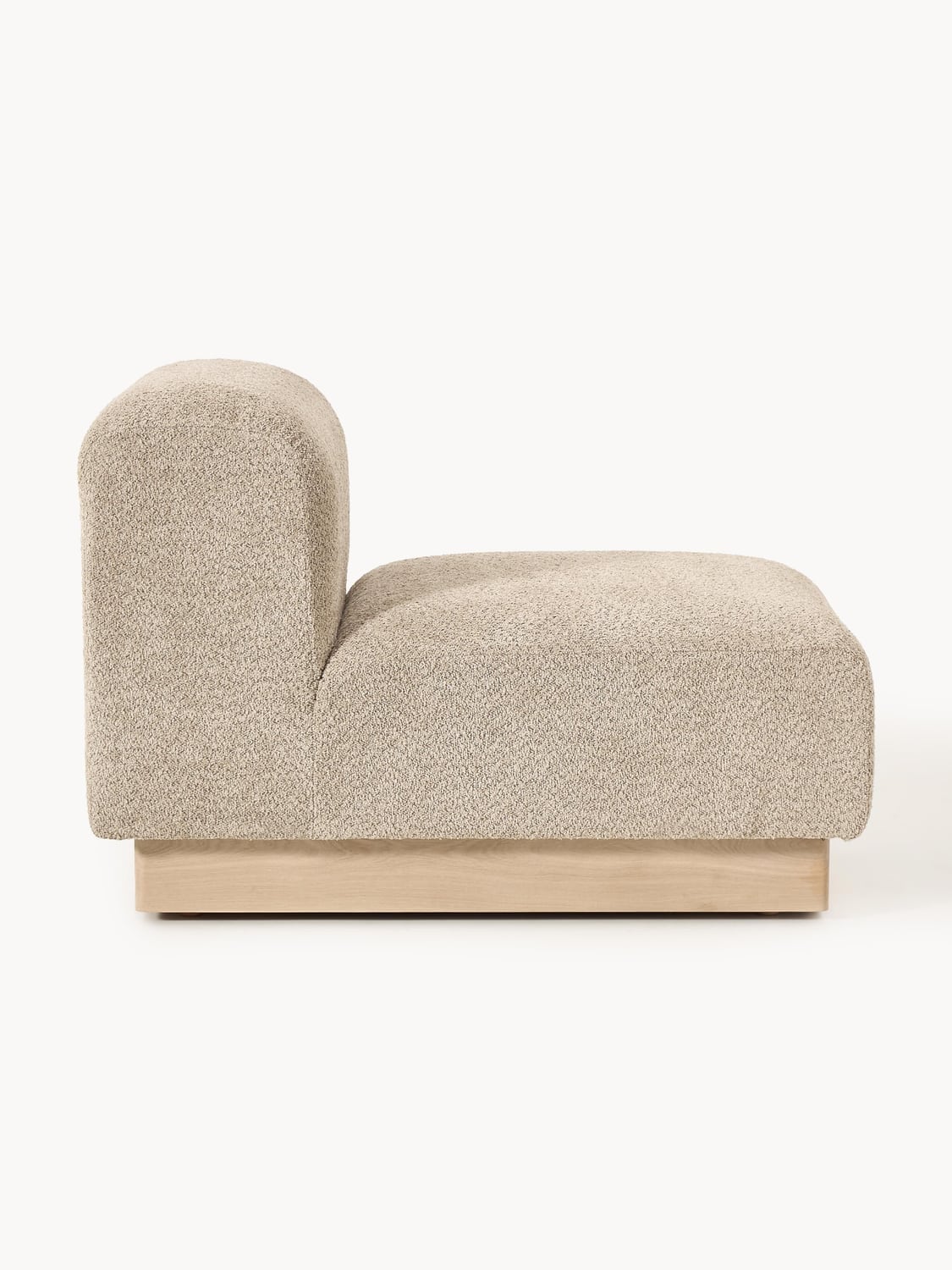 Natalie Middle Module in Teddy Bouclé — Sand