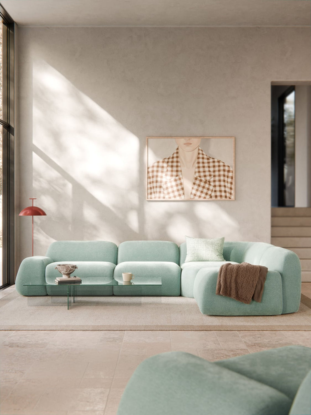 Wolke Round Corner Module — Sage