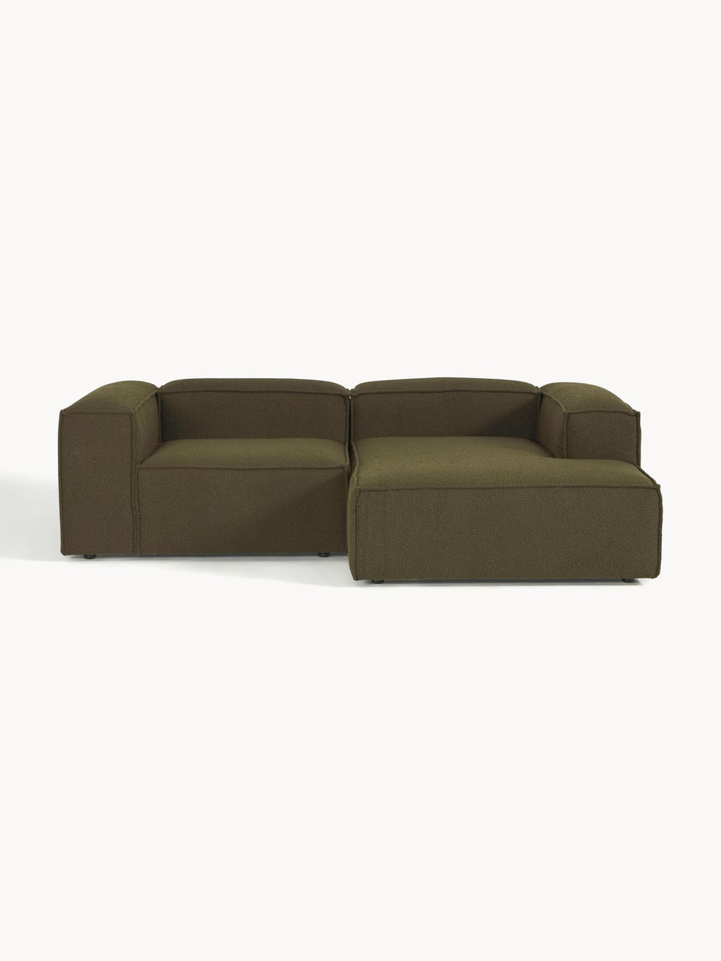 Lennon Modular Bouclé Corner Sofa (2-seater) — Brown