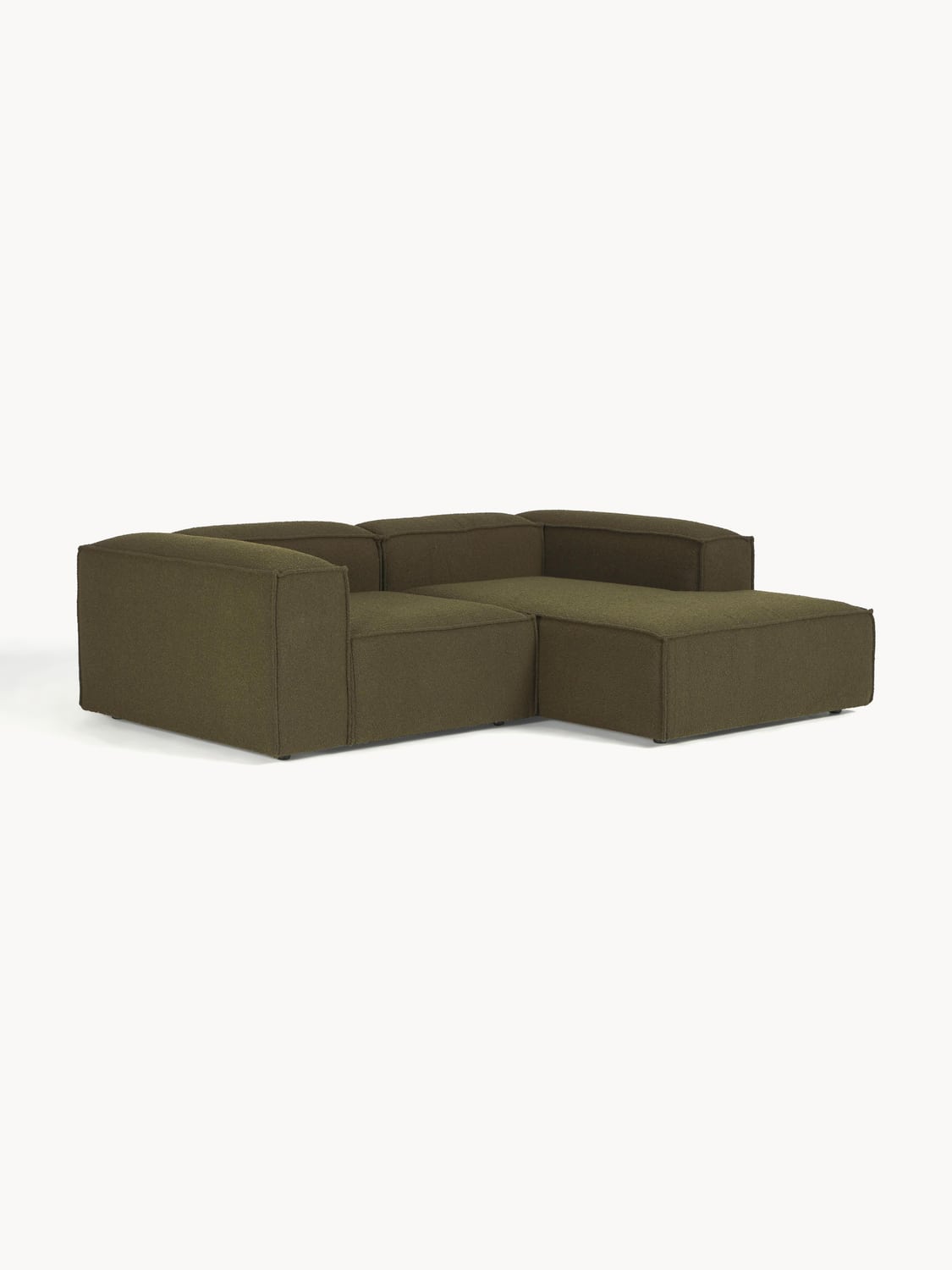 Lennon Modular Bouclé Corner Sofa (2-seater) — Brown