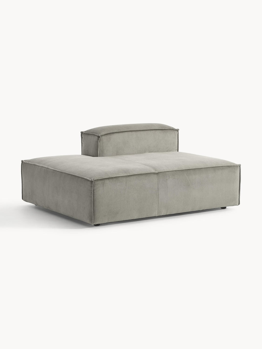 Lennon Ottoman Module in Corduroy — Warm Grey