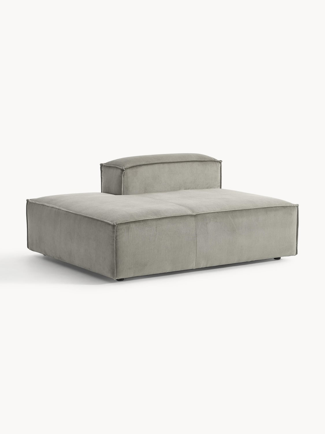 Lennon Ottoman Module in Corduroy — Warm Grey